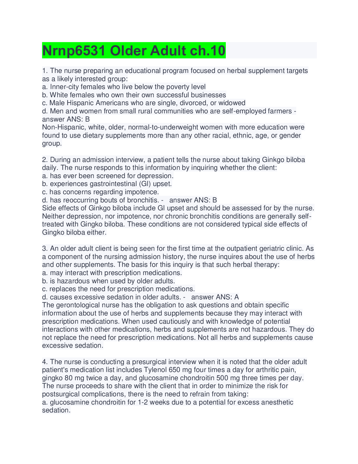 Preview image for Nrnp6531 Older Adult ch.10